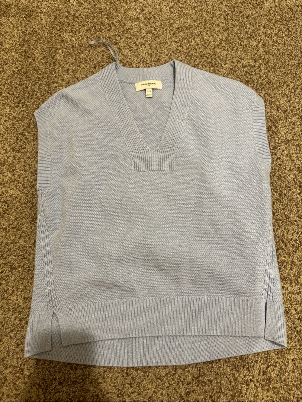 Banana Republic Powder Blue V-Neck Knit Sweater Vest